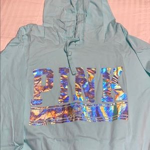 Blue VS hooded long sleeve